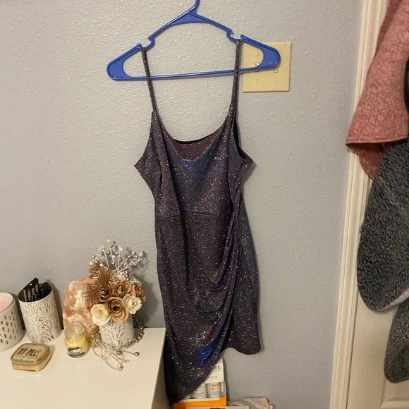 does belk have homecoming dresses V-neck Sparkly Pink Homecoming Dresses Spaghetti Strap Cocktail Dress   Viniodress